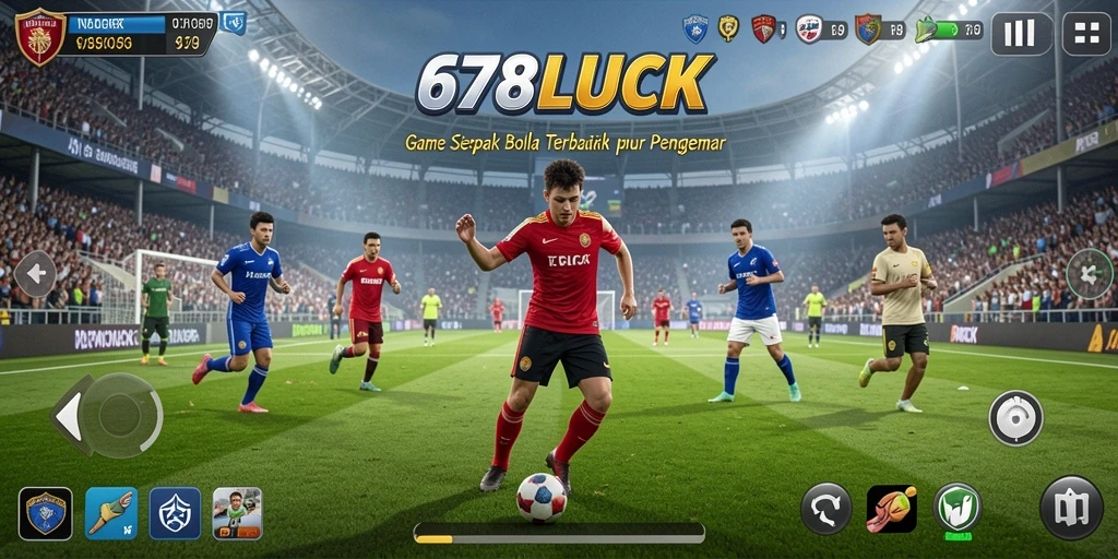 Gameplay menarik dalam 678LUCK dengan aksi sepak bola seru.