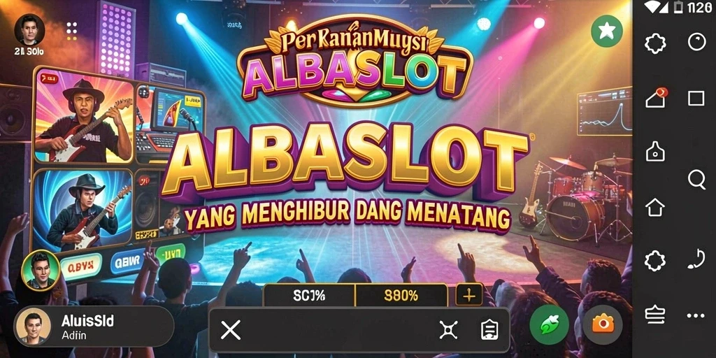 Screenshot dari gameplay ALBASLOT yang menampilkan serunya bermain musik.