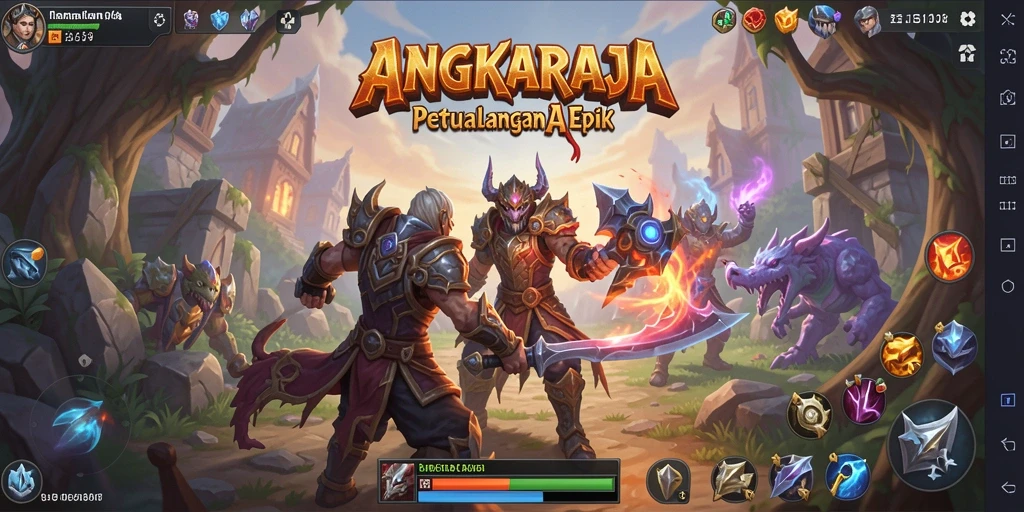 Tampilan gameplay ARPG yang mendebarkan dari ANGKARAJA.