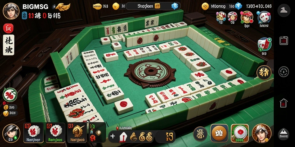 Tampilan menarik dari gameplay Mahjong BIGMSG.