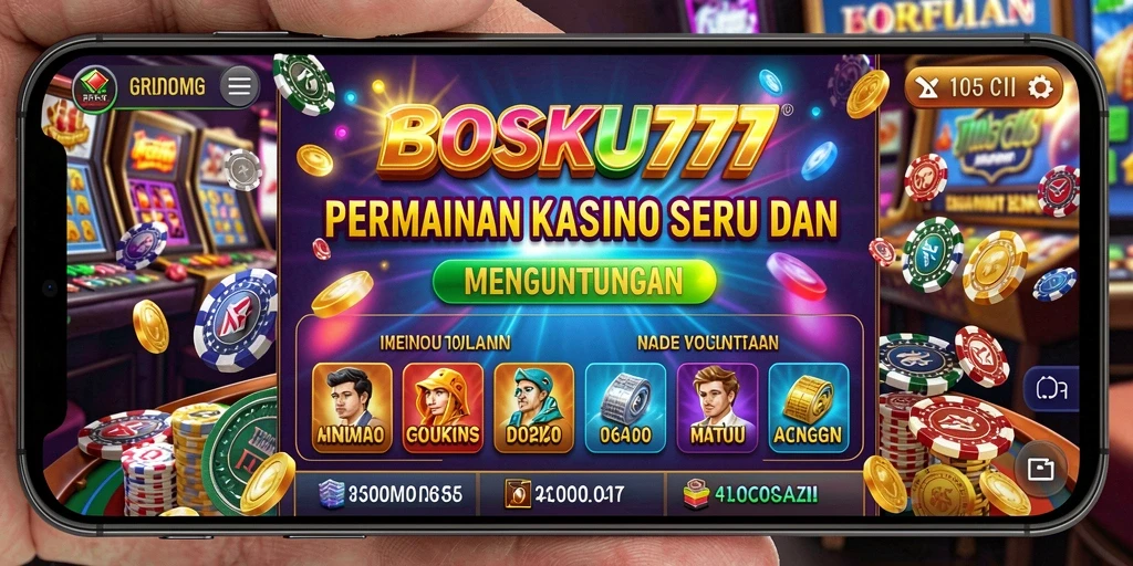 Tampilan menarik dari gameplay Kasino di BOSKU777.