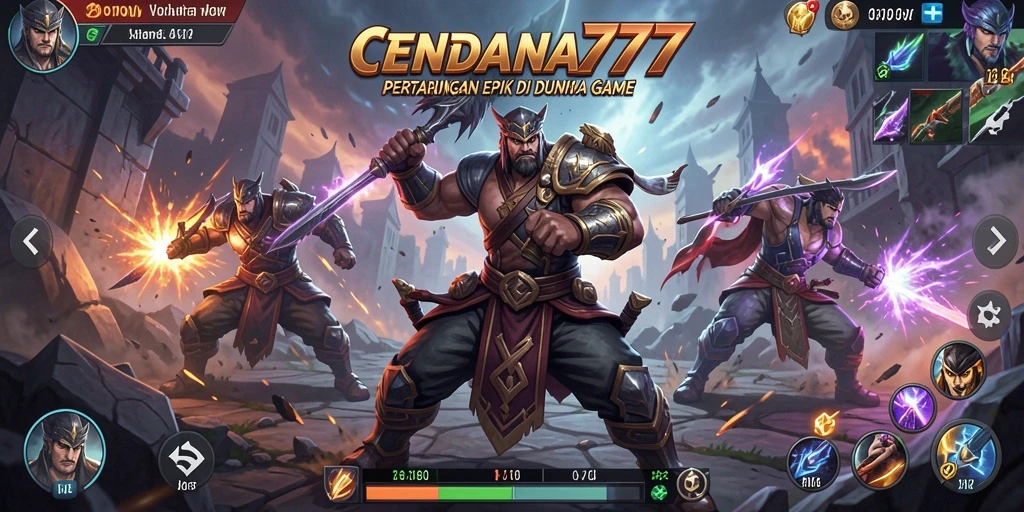 Screenshot CENDANA777 menampilkan pertarungan seru dengan efek visual yang memukau.
