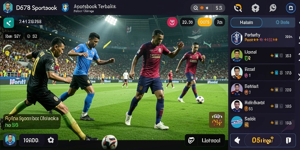 Screenshot gameplay menunjukkan pengalaman taruhan olahraga yang mendebarkan.