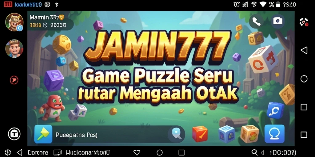 Screenshot utama JAMIN777 menunjukkan gameplay Puzzle yang menarik.