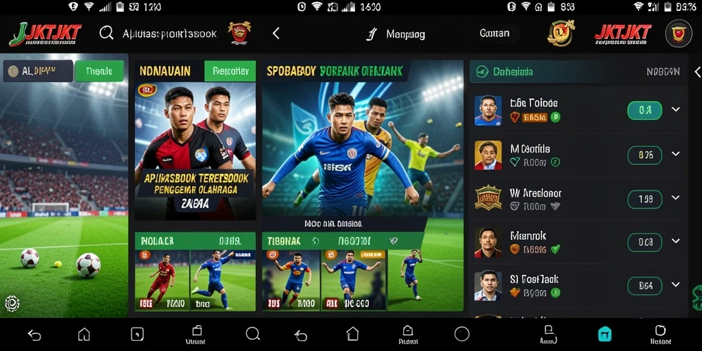 Tampilan dinamis saat taruhan dalam aplikasi Sportsbook JKTJKT.
