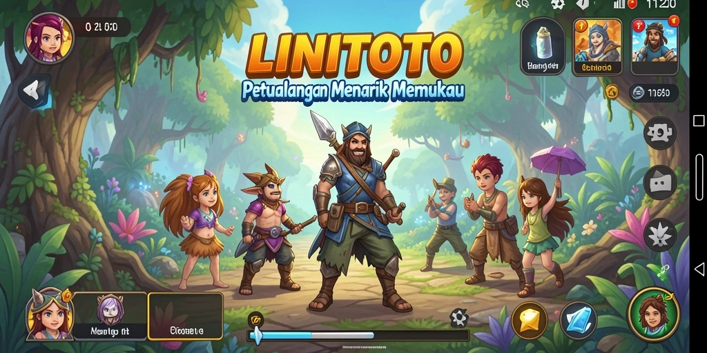 Tampilan gameplay LINITOTO yang menakjubkan dan penuh petualangan.