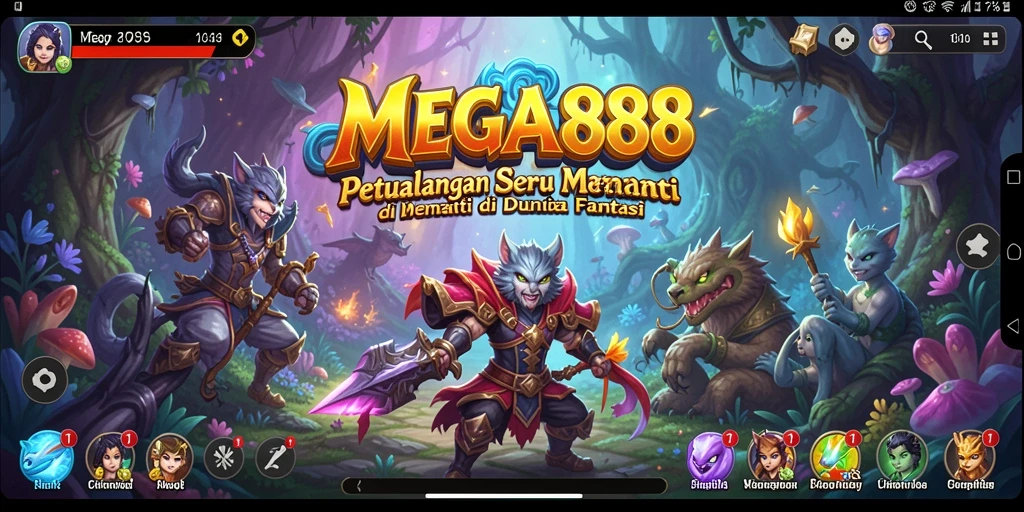 Gameplay MEGA888 yang menarik dan seru dalam petualangan fantasi.