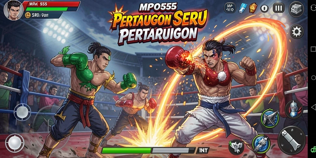 Tangkapan layar MPO555 menampilkan aksi pertarungan yang seru dan mendebarkan.