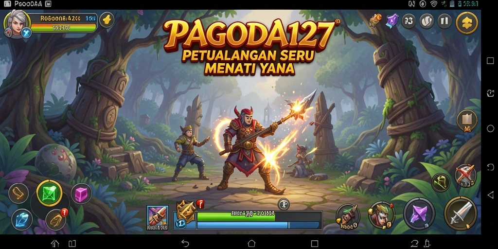 Screenshot utama PAGODA127 menampilkan aksi petualangan epik di dunia yang menakjubkan.