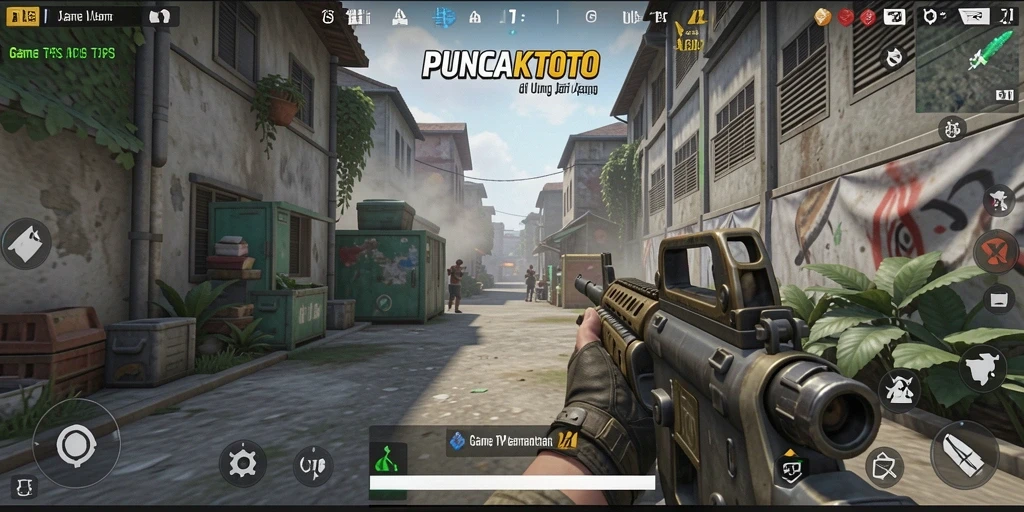 Tampilan gameplay seru di PUNCAKTOTO dengan aksi tembak-menembak.