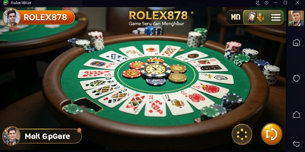 Tampilan gameplay Gaple yang seru dan interaktif dalam ROLEX878.