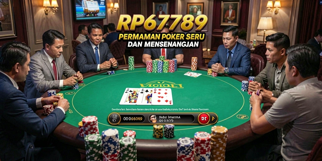 Gameplay seru Poker di RP6789 dengan teman-teman.