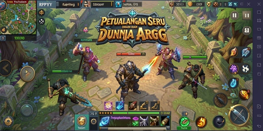 Screenshot gameplay RPYYY menampilkan aksi pertarungan yang mendebarkan dan karakter yang kuat.