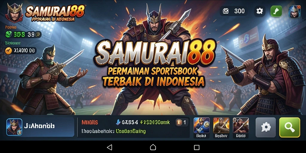 Tampilan antarmuka pengguna SAMURAI88 yang memukau saat permainan berlangsung.