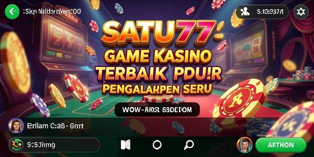Tampilan menawan dari gameplay Kasino di SATU77.