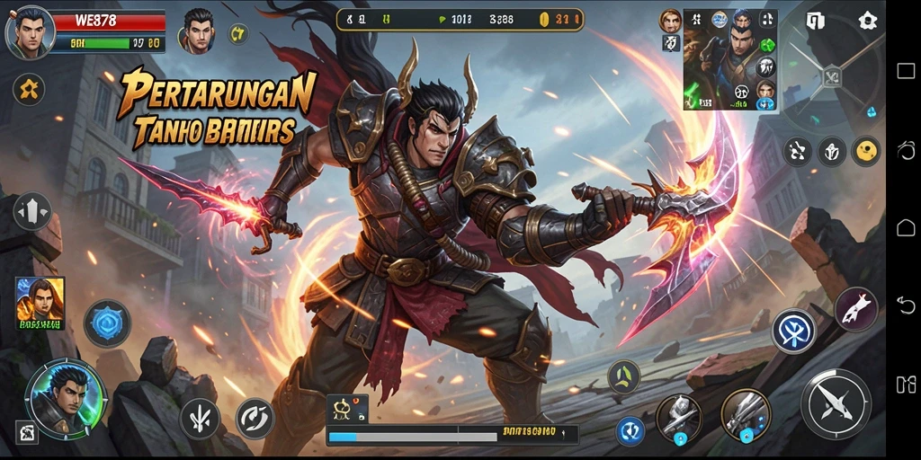 Screenshot menampilkan aksi pertarungan luar biasa dalam WE878.