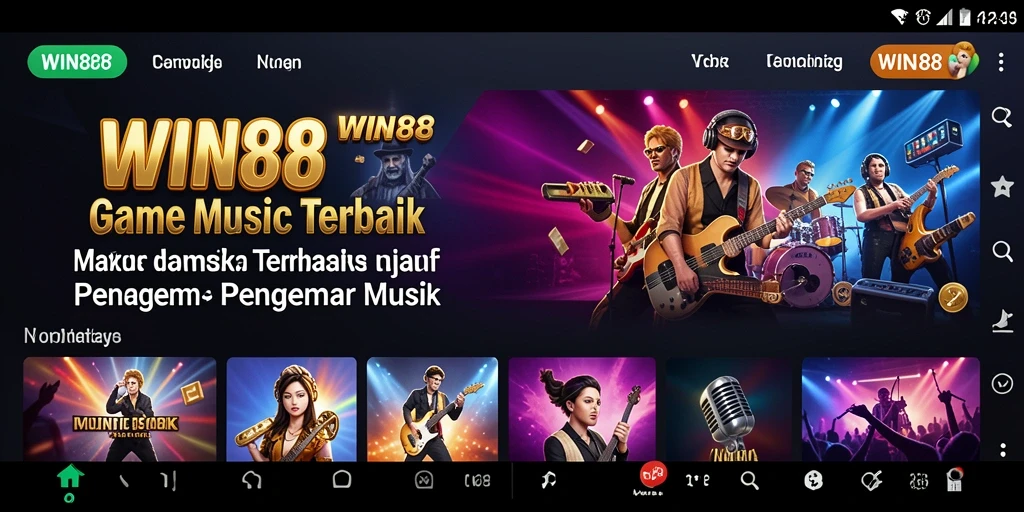 Gameplay seru dalam WIN88 saat bermain musik.