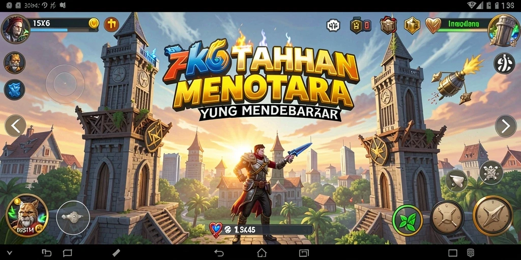 Menara pertahanan yang strategis dalam aksi seru di ZK6.