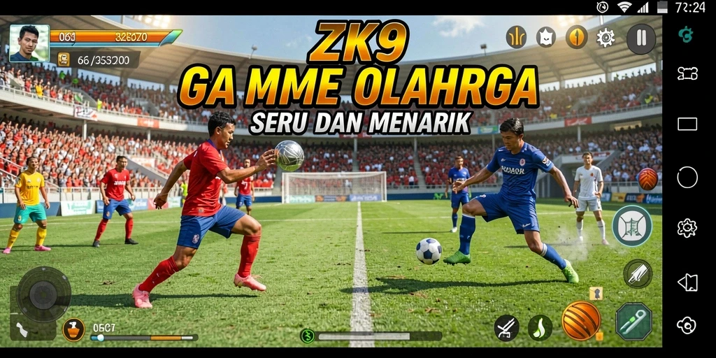 Tampilan gameplay ZK9 yang menarik dan penuh aksi olahraga.